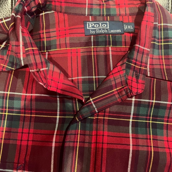 Men’s polo plaid button up - Picture 2 of 4